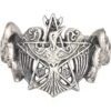 Silver Crescent Raven Pentagram Ring -Chic Jewelry Store DD TRI 226 1