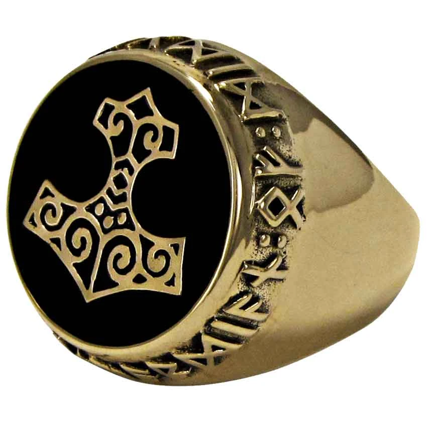 Bronze Thor Hammer Ring 3 Bronze Thor Hammer Ring