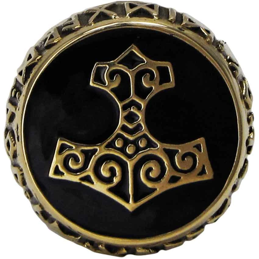 Bronze Thor Hammer Ring 4 Bronze Thor Hammer Ring - Image 2