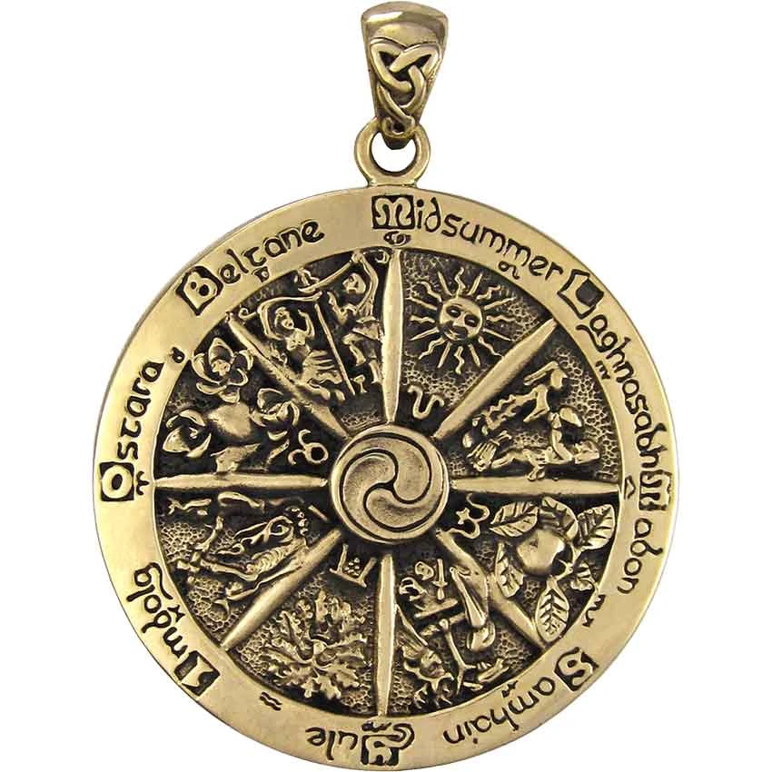 Bronze Wheel Of The Year Pendant 3 Bronze Wheel Of The Year Pendant