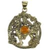Bronze Odin Pendant With Amber Accent 1 Bronze Odin Pendant With Amber Accent -Chic Jewelry Store DD ZTP 3131 AB