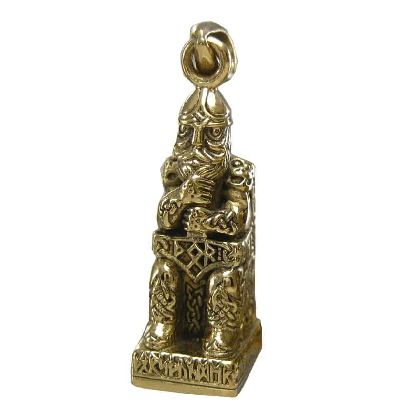 Bronze Seated Thor Pendant 3 Bronze Seated Thor Pendant