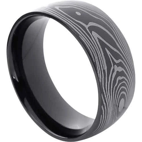 Folded Pattern Steel Ring 4 Folded Pattern Steel Ring - Image 2