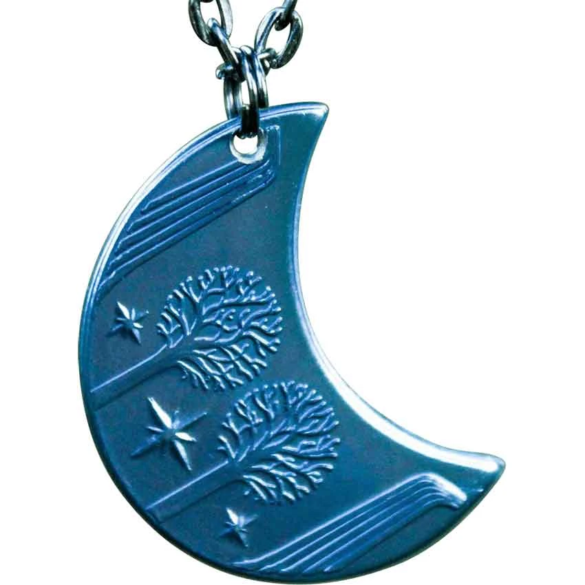 Blue Rivendell Mithril Moon Necklace 3 Blue Rivendell Mithril Moon Necklace