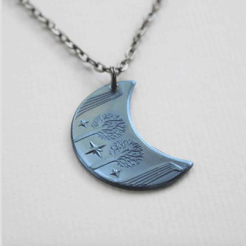 Blue Rivendell Mithril Moon Necklace 5 Blue Rivendell Mithril Moon Necklace - Image 3