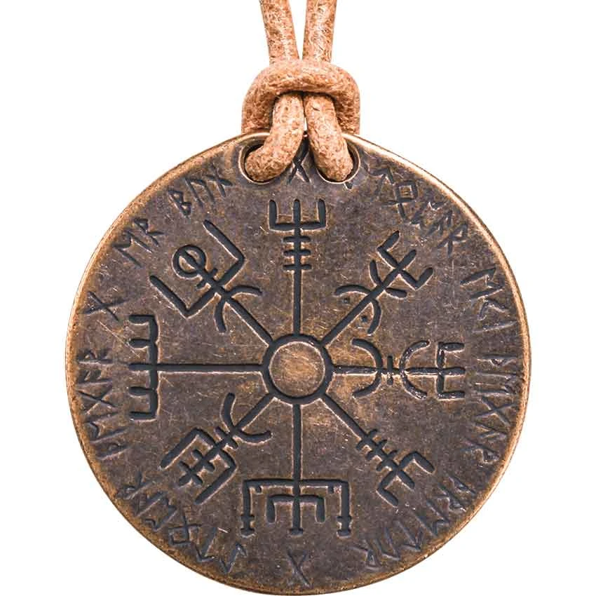 Vegvisir Norse Bronze Necklace 3 Vegvisir Norse Bronze Necklace