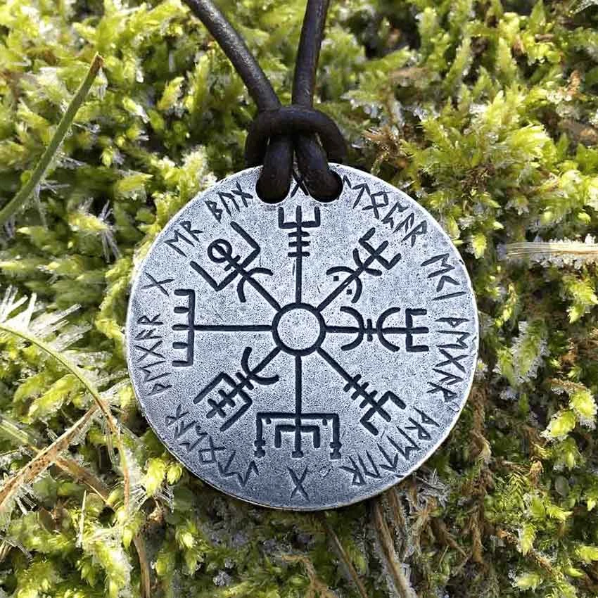 Vegvisir Norse Silver Necklace 4 Vegvisir Norse Silver Necklace - Image 2