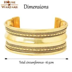 Brass Viking Cuff Bracelet – Medium -Chic Jewelry Store HW 701060 9