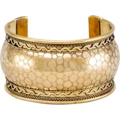 Embossed Brass Bangle