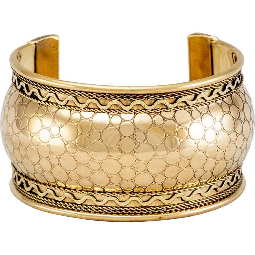 Embossed Brass Bangle 3 Embossed Brass Bangle