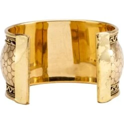 Embossed Brass Bangle 9 Embossed Brass Bangle -Chic Jewelry Store HW 701155 3