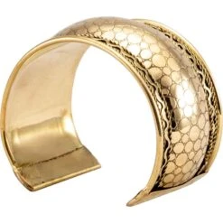 Embossed Brass Bangle 10 Embossed Brass Bangle -Chic Jewelry Store HW 701155 4