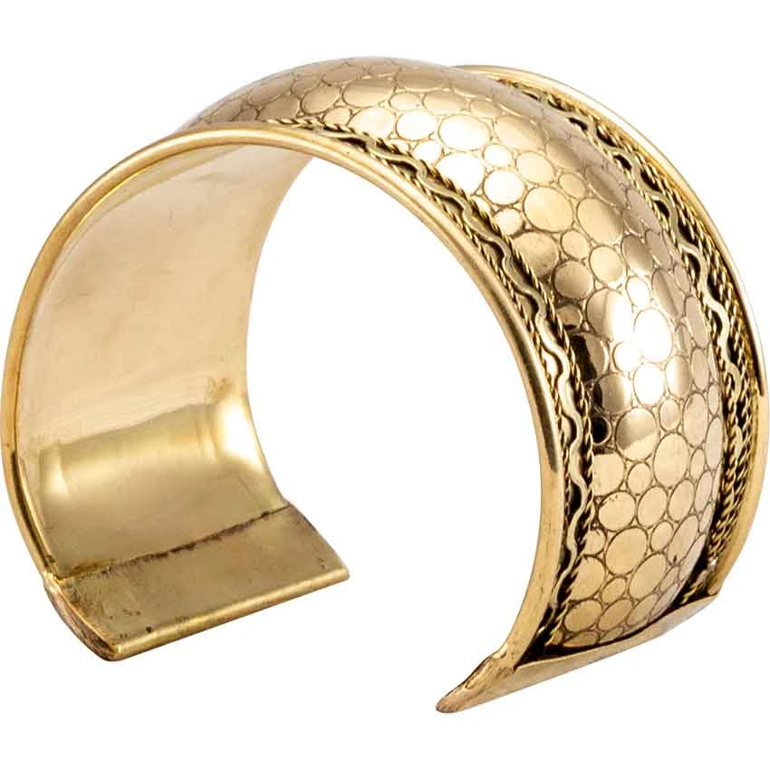Embossed Brass Bangle 6 Embossed Brass Bangle - Image 4