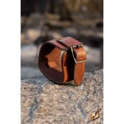 Leather Cuff Bracelet -Chic Jewelry Store MCI 3266 BRN