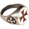 Enameled Templar Cross Ring -Chic Jewelry Store ME 0317
