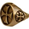 Bronze Templar Cross Signet Ring -Chic Jewelry Store ME 0326