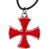 Red Templar Cross Necklace -Chic Jewelry Store ME 0339