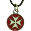 Red Maltese Cross Necklace -Chic Jewelry Store ME 0350