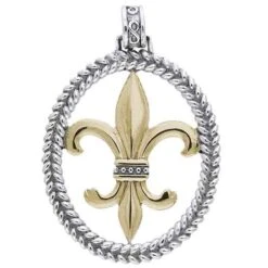 Braided Fleur De Lis Pendant