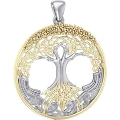 Gold And Silver Magnificent Tree Of Life Pendant