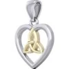 Silver And Gold Triquetra Heart Pendant -Chic Jewelry Store PS MPD3562