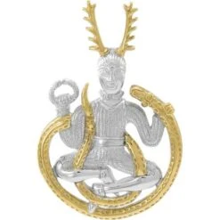 Silver And Gold Cernunnos Pendant