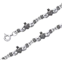 Irish Claddagh With Marcasite Bracelet