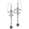 Fleur De Lis Dangle Earrings -Chic Jewelry Store PS TER109