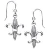 Sterling Silver Fleur De Lis Earrings 1 Sterling Silver Fleur De Lis Earrings -Chic Jewelry Store PS TER117