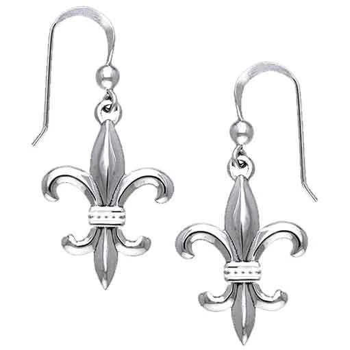 Sterling Silver Fleur De Lis Earrings 3 Sterling Silver Fleur De Lis Earrings