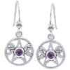 Pagan Moon Pentacle Earrings -Chic Jewelry Store PS TER1573