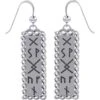Silver Runes Of Woden Earrings -Chic Jewelry Store PS TER1684