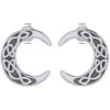 Silver Celtic Moon Post Earrings -Chic Jewelry Store PS TER1758