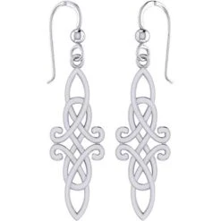 Silver Irish Knot Hook Earrings