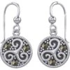 Celtic Spiral Triskele Silver Earrings -Chic Jewelry Store PS TER1827