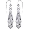 Silver Shamrock And Heart Knotwork Earrings -Chic Jewelry Store PS TER1834