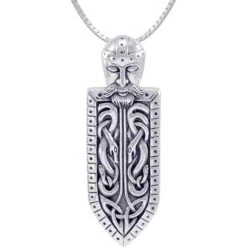 Sterling Silver Viking God Pendant