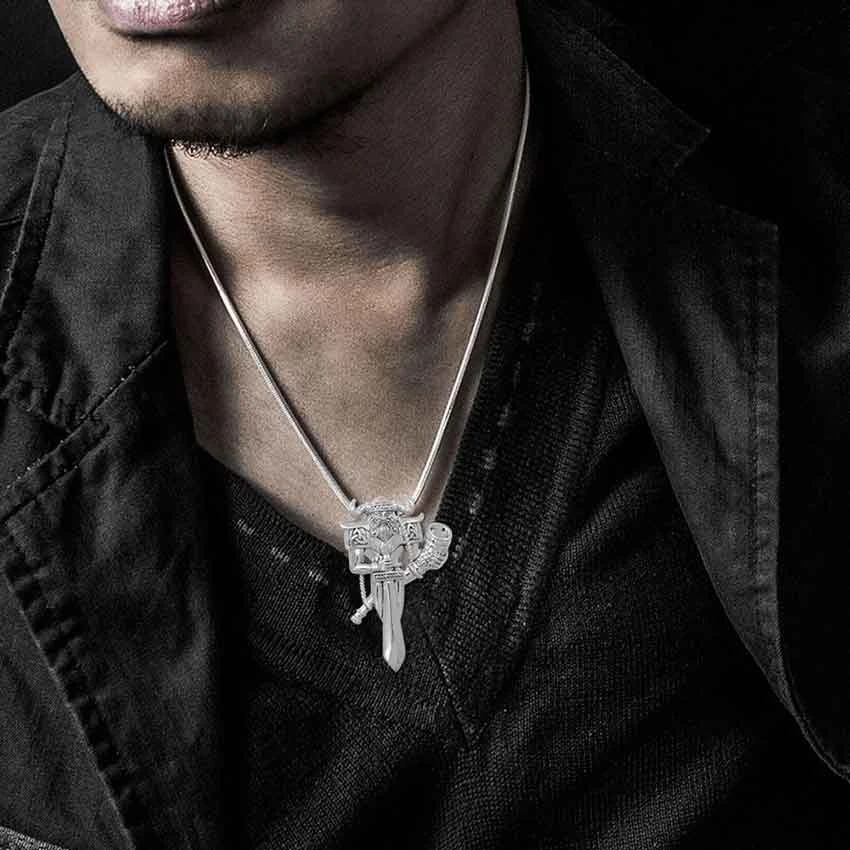 Silver Viking God Heimdal Pendant 5 Silver Viking God Heimdal Pendant - Image 3