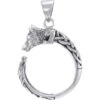 Sterling Silver Celtic Wolf Pendant 2 Sterling Silver Celtic Wolf Pendant -Chic Jewelry Store PS TPD4851