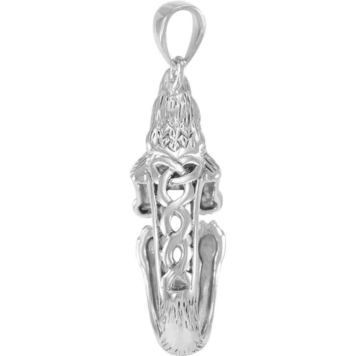 Sterling Silver Howling Celtic Wolf Pendant 5 Sterling Silver Howling Celtic Wolf Pendant - Image 3