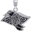 Sterling Silver Celtic Raven Pendant 2 Sterling Silver Celtic Raven Pendant -Chic Jewelry Store PS TPD5009