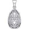 Silver Teardrop Scottish Thistle Pendant -Chic Jewelry Store PS TPD5164