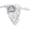 Silver Raven And Viking Rune Pendant 2 Silver Raven And Viking Rune Pendant -Chic Jewelry Store PS TPD5239