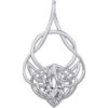 Silver Celtic Knotwork With Heart Gemstone Pendant -Chic Jewelry Store PS TPD5292
