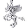 Sterling Silver Winged Unicorn Pendant 1 Sterling Silver Winged Unicorn Pendant -Chic Jewelry Store PS TPD5400