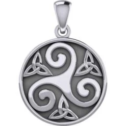 Silver Celtic Triskele Pendant