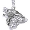 Silver Celtic Wolf Head Pendant 1 Silver Celtic Wolf Head Pendant -Chic Jewelry Store PS TPD5662