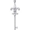 Silver Fleur-de-lis Key Pendant -Chic Jewelry Store PS TPD5679