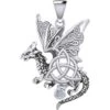 Silver Dragon With Triquetra Pendant -Chic Jewelry Store PS TPD5821