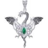 Silver Flying Dragon With Celtic Knot Pendant -Chic Jewelry Store PS TPD5823